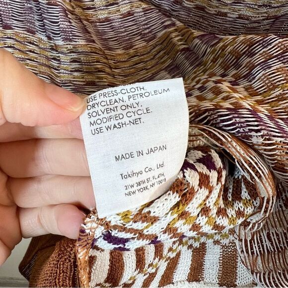 ✨ Base Mark Women’s Brown Purple Knit Tank Top Small Japan - Picture 8 of 11